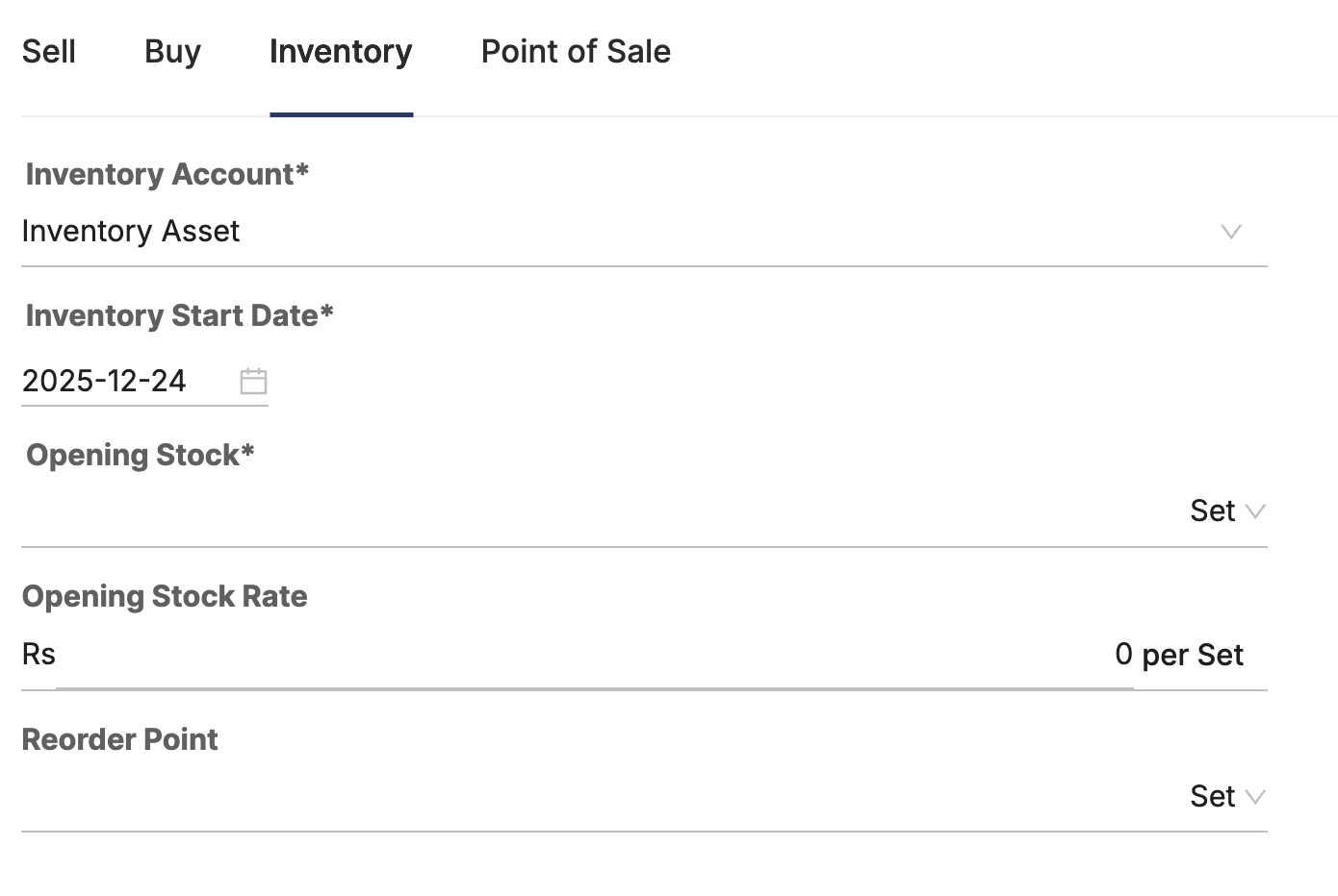 Inventory Tab Settings